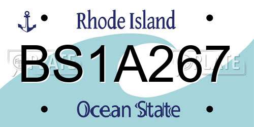 BS1A267 Rhode Island License Plate