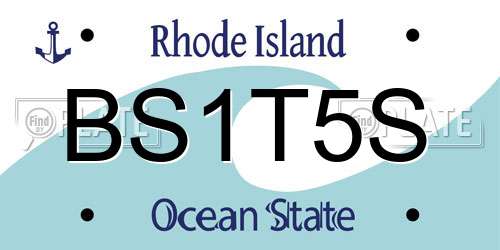 BS1T5S Rhode Island License Plate
