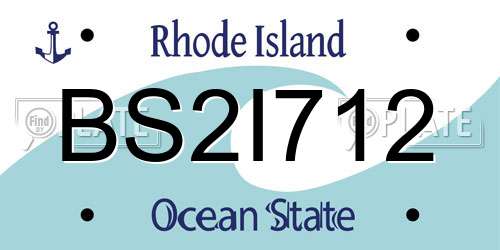 BS2I712 Rhode Island License Plate
