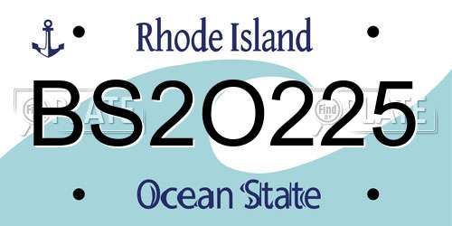 BS2O225 Rhode Island License Plate