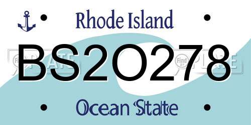 BS2O278 Rhode Island License Plate