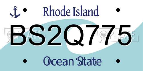 BS2Q775 Rhode Island License Plate