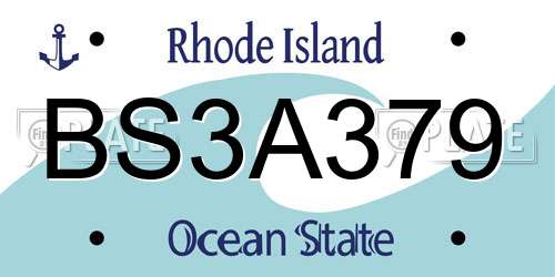BS3A379 Rhode Island License Plate