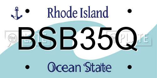 BSB35Q Rhode Island License Plate