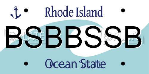 BSBBSSB Rhode Island License Plate