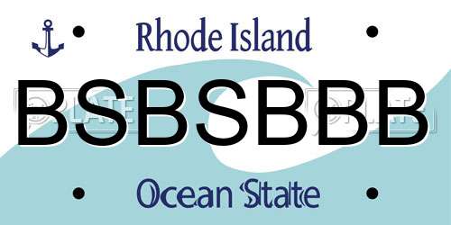 BSBSBBB Rhode Island License Plate