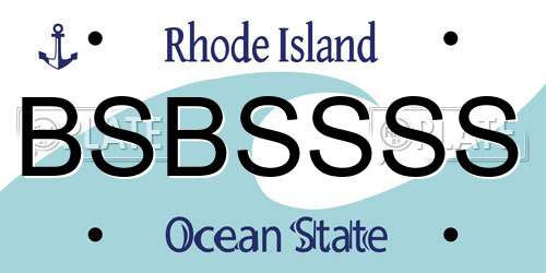 BSBSSSS Rhode Island License Plate