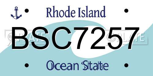 BSC7257 Rhode Island License Plate