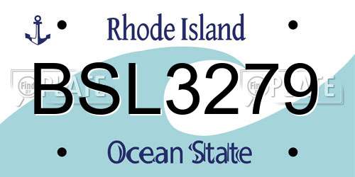 BSL3279 Rhode Island License Plate