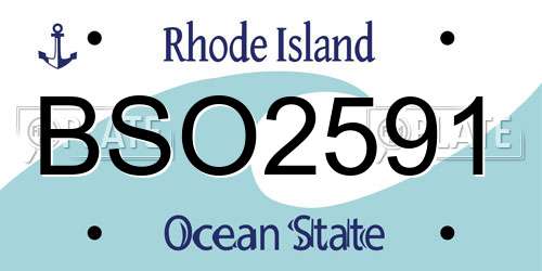 BSO2591 Rhode Island License Plate
