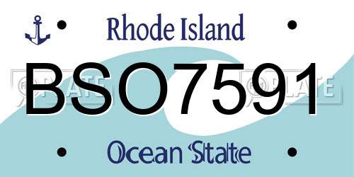 BSO7591 Rhode Island License Plate