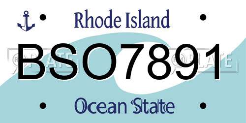 BSO7891 Rhode Island License Plate