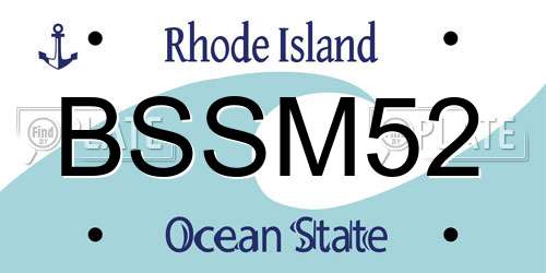 BSSM52 Rhode Island License Plate