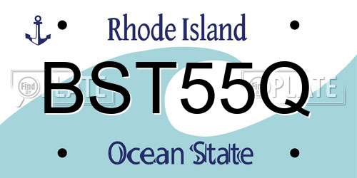 BST55Q Rhode Island License Plate