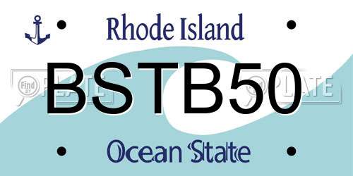 BSTB50 Rhode Island License Plate