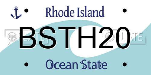 BSTH20 Rhode Island License Plate