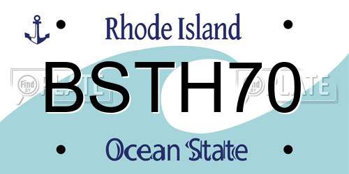 BSTH70 Rhode Island License Plate