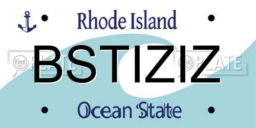 BSTIZIZ Rhode Island License Plate