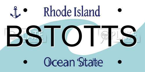 BSTOTTS Rhode Island License Plate