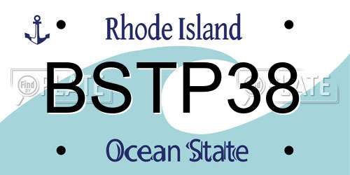 BSTP38 Rhode Island License Plate