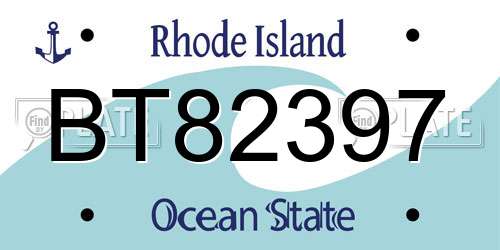 BT82397 Rhode Island License Plate