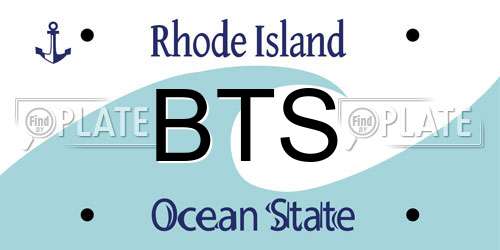 BTS Rhode Island License Plate