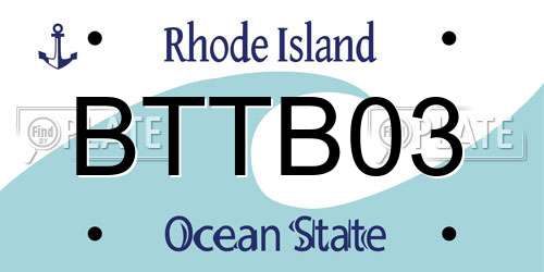 BTTB03 Rhode Island License Plate