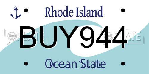 BUY944 Rhode Island License Plate