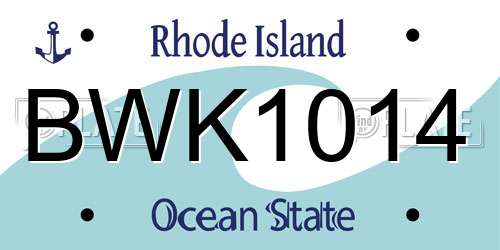 BWK1014 Rhode Island License Plate