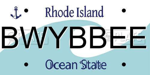BWYBBEE Rhode Island License Plate