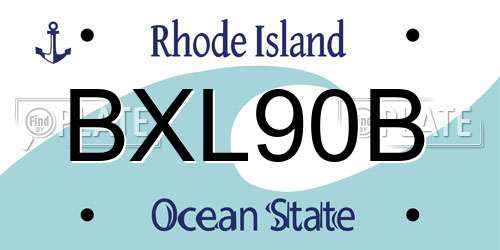 BXL90B Rhode Island License Plate