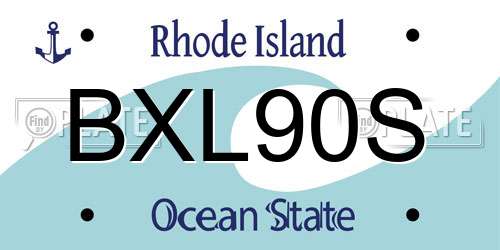 BXL90S Rhode Island License Plate