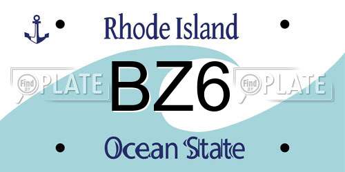 BZ6 Rhode Island License Plate