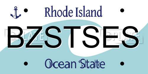 BZSTSES Rhode Island License Plate