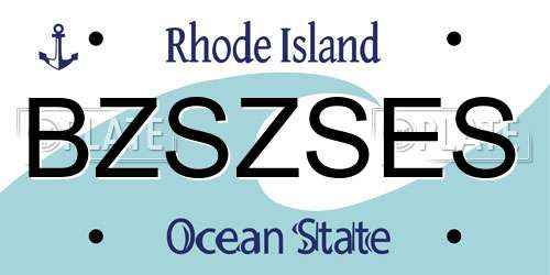 BZSZSES Rhode Island License Plate