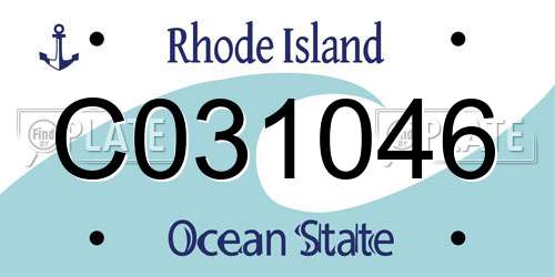C031046 Rhode Island License Plate