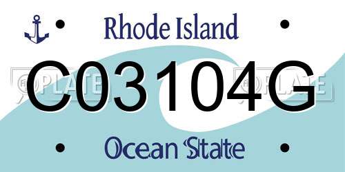 C03104G Rhode Island License Plate