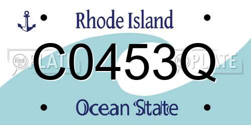 C0453Q Rhode Island License Plate