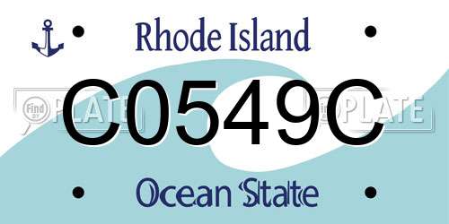 C0549C Rhode Island License Plate