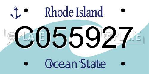 C055927 Rhode Island License Plate