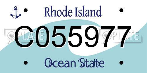 C055977 Rhode Island License Plate