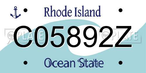C05892Z Rhode Island License Plate