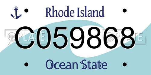 C059868 Rhode Island License Plate