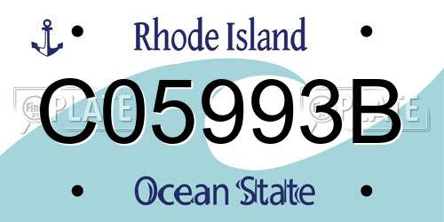 C05993B Rhode Island License Plate