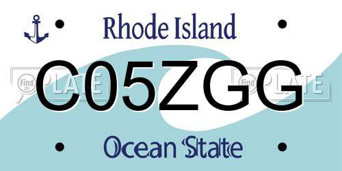 C05ZGG Rhode Island License Plate