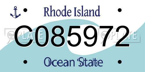 C085972 Rhode Island License Plate