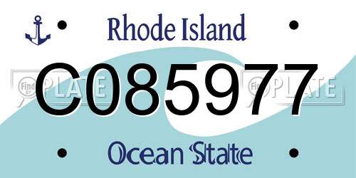 C085977 Rhode Island License Plate
