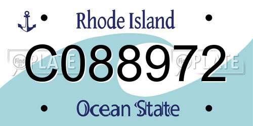 C088972 Rhode Island License Plate