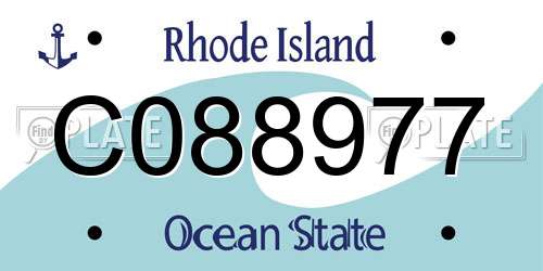 C088977 Rhode Island License Plate
