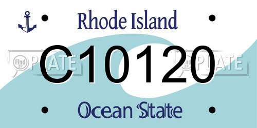 C10120 Rhode Island License Plate